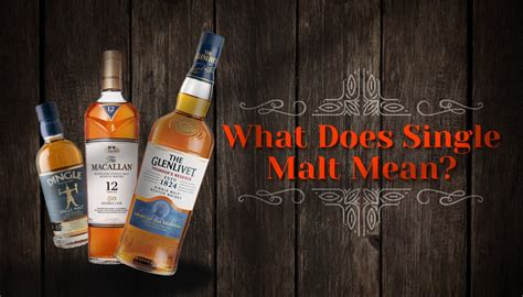 what does single malt mean.